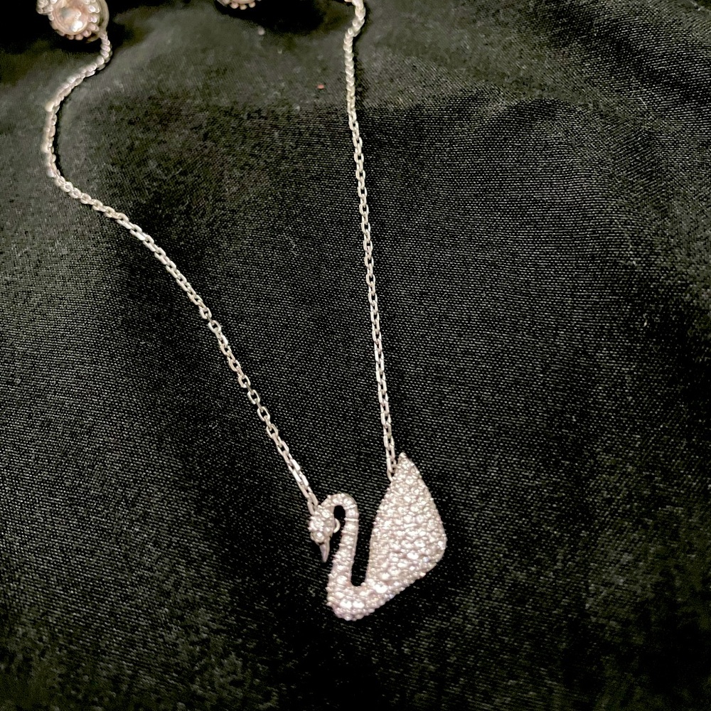 Authentic Swarovski set, necklace and earring.